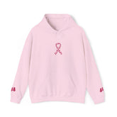 Pink Ribbon Awareness Hoodie, Unisex Sweatshirt for Fundraising, Breast Cancer Awareness Month, Inspirational Gift, Cozy Jumpsuit Moodovation
