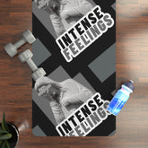 Intense Feelings – Grey Premium Rubber Yoga Mat Moodovation