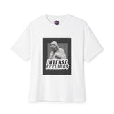 Intense Feelings – Grey Print Unisex Oversized Tee Printify