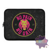 No Pain No Gain Laptop Sleeve - Black - MOODOVATION