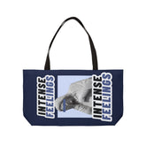 Intense Feelings Weekender Tote Bag - Navy Print Moodovation