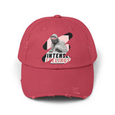 Intense Feelings - Black/Rose Pink Print Vintage Distressed Hat Moodovation