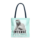 Intense Feelings Tote Bag - Cyan Print Moodovation