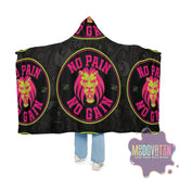 No Pain No Gain Snuggle Blanket - Black - MOODOVATION