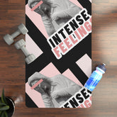 Intense Feelings – Black/Rose Pink Premium Rubber Yoga Mat Moodovation