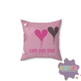 Compassion Faux Suede Square Pillow - MOODOVATION