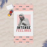 Intense Feelings - Rose Pink Boho Beach Towel Moodovation