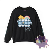 Good Things - Unisex Heavy Blend Crewneck Sweatshirt - Large Graphic Sleeve - MOODOVATION