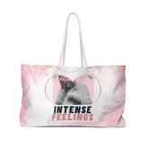 Intense Feelings – Rose Pink Weekender Tote Bag Moodovation