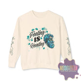 Feeling Is Healing Stoic Unisex Lightweight Crewneck Sweatshirt - Spring Edition Moodovation