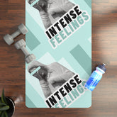 Intense Feelings – Grey Premium Rubber Yoga Mat Moodovation