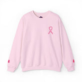 Courage, Strength & Faith – Breast Cancer Awareness Unisex Crewneck Sweatshirt Moodovation