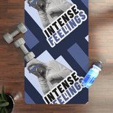 Intense Feelings – Navy Blue Premium Rubber Yoga Mat Moodovation