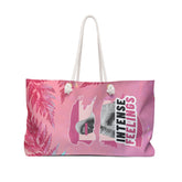 Intense Feelings – Pink Weekender Tote Bag Moodovation