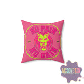 No Pain No Gain Spun Polyester Square Pillow - Watermelon Pink - MOODOVATION