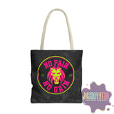 No Pain No Gain Tote Bag - Black - MOODOVATION