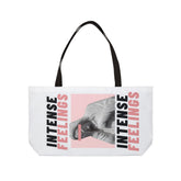 Intense Feelings Weekender Tote Bag - Rose Pink Print Moodovation