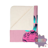 Game Over Fleece Sherpa Blanket - Pink - MOODOVATION
