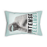 Intense Feelings Cyan Lumbar Pillow Moodovation