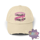 Compassion Creates Connection – Unisex Distressed Vintage Hat - MOODOVATION