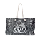 Intense Feelings - Grey Weekender Tote Bag Moodovation
