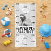 Intense Feelings - Grey Beach Towel Moodovation