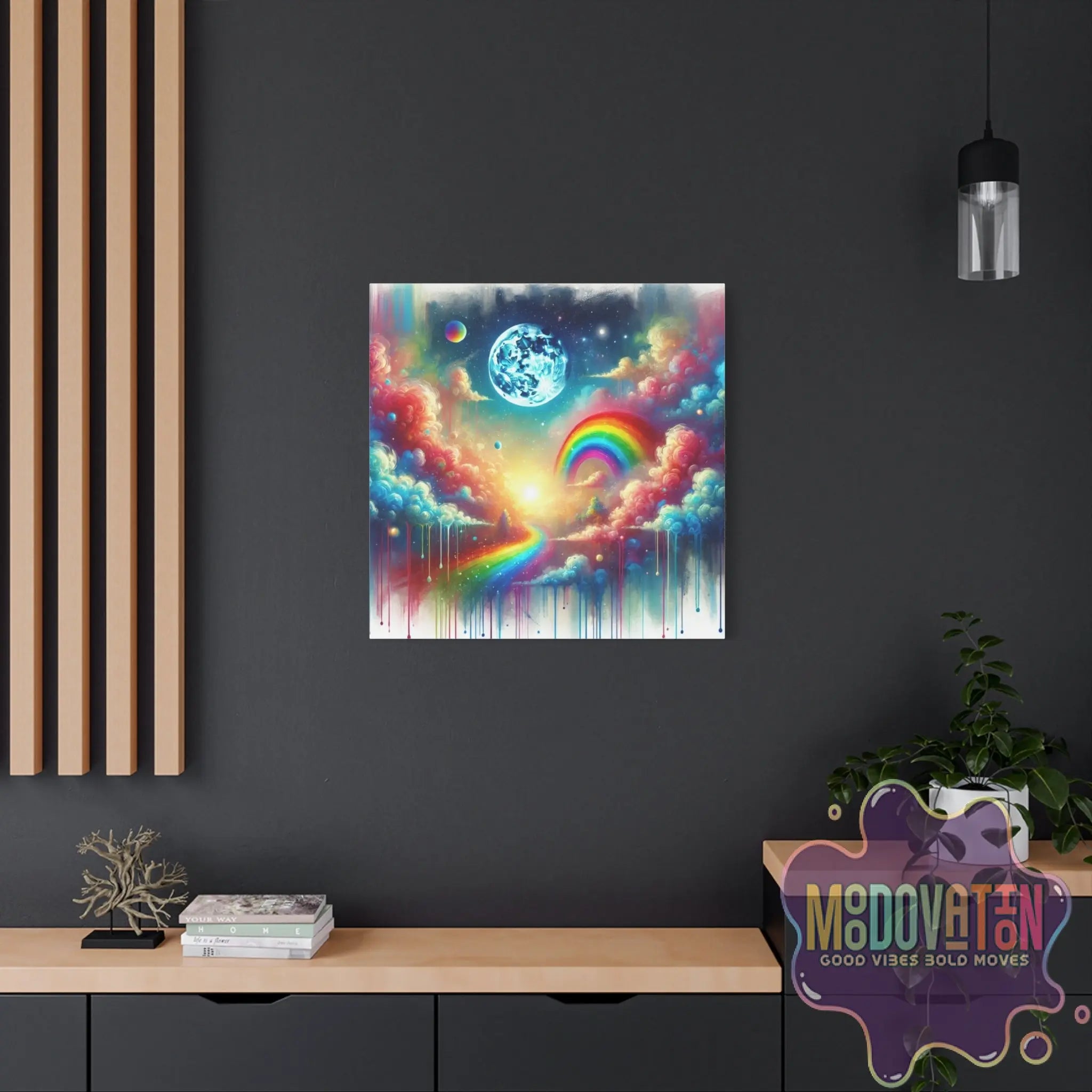 Rainbow Road To Infinity Matte Canvas - MOODOVATION