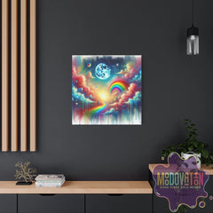 Rainbow Road To Infinity Matte Canvas - MOODOVATION