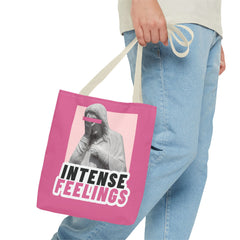 Intense Feelings Tote Bag - Pink Print
