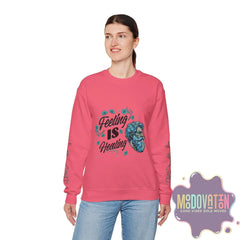 Feeling Is Healing Unisex Heavy Blend Crewneck Sweatshirt - MOODOVATION