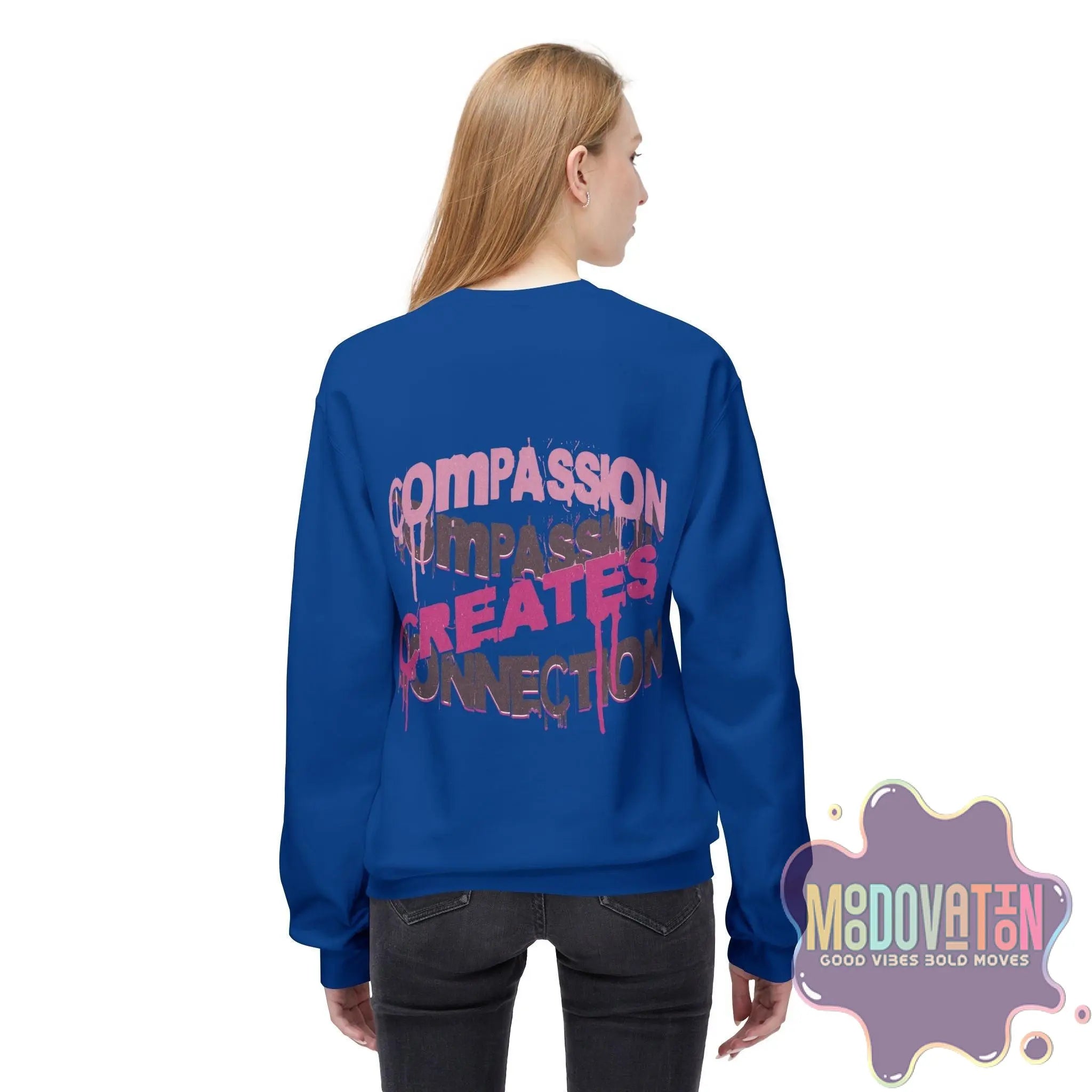 Self-Compassion Unisex Midweight Crewneck Sweatshirt - MOODOVATION