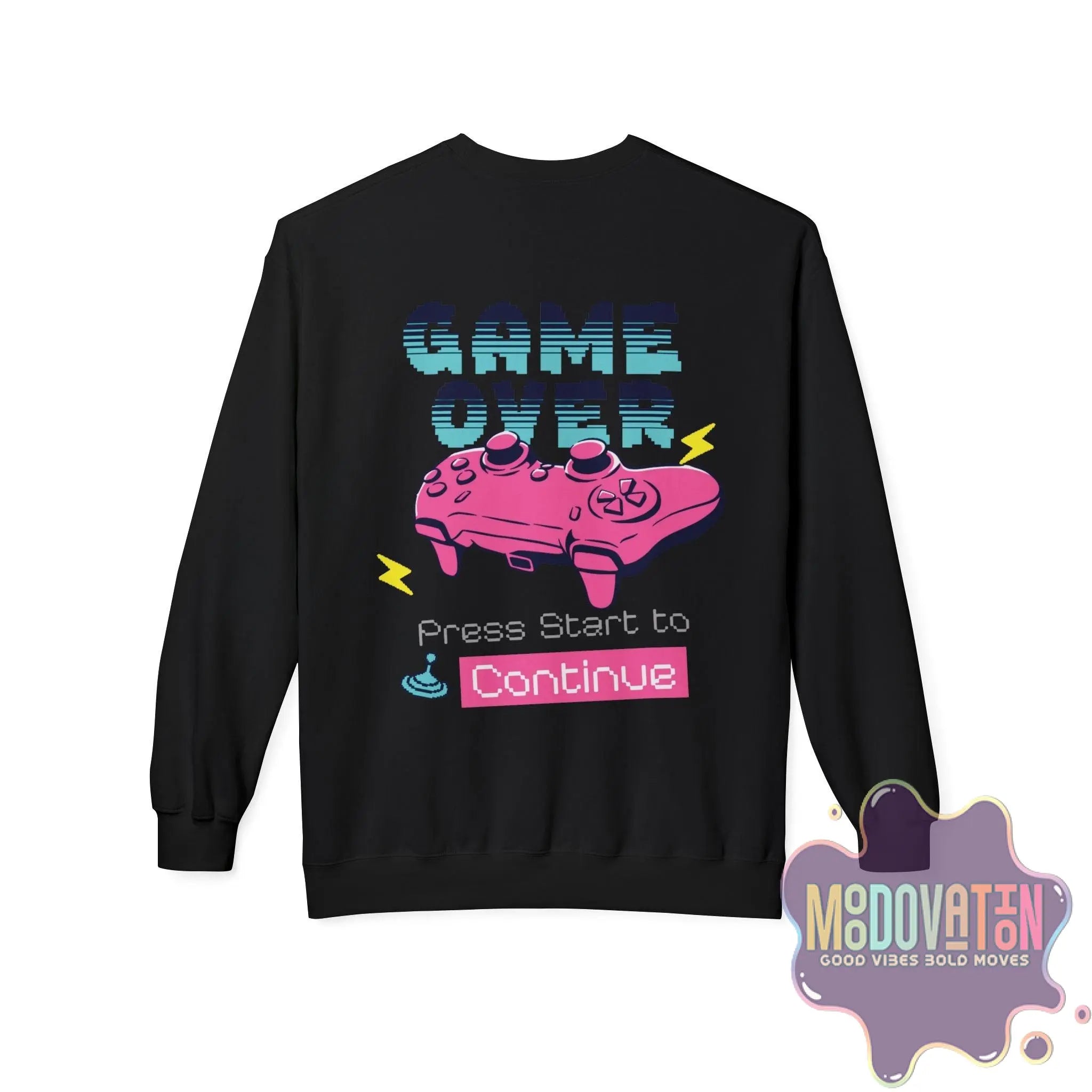 Game Over Unisex Midweight Crewneck Sweatshirt - MOODOVATION