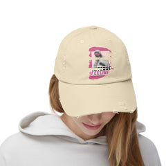Intense Feelings - Pink Print Vintage Distressed Hat