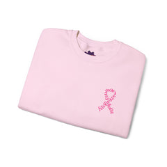 Courage, Strength & Faith – Breast Cancer Awareness Unisex Crewneck Sweatshirt