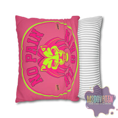 No Pain No Gain Spun Polyester Square Pillowcase - Watermelon Pink - MOODOVATION