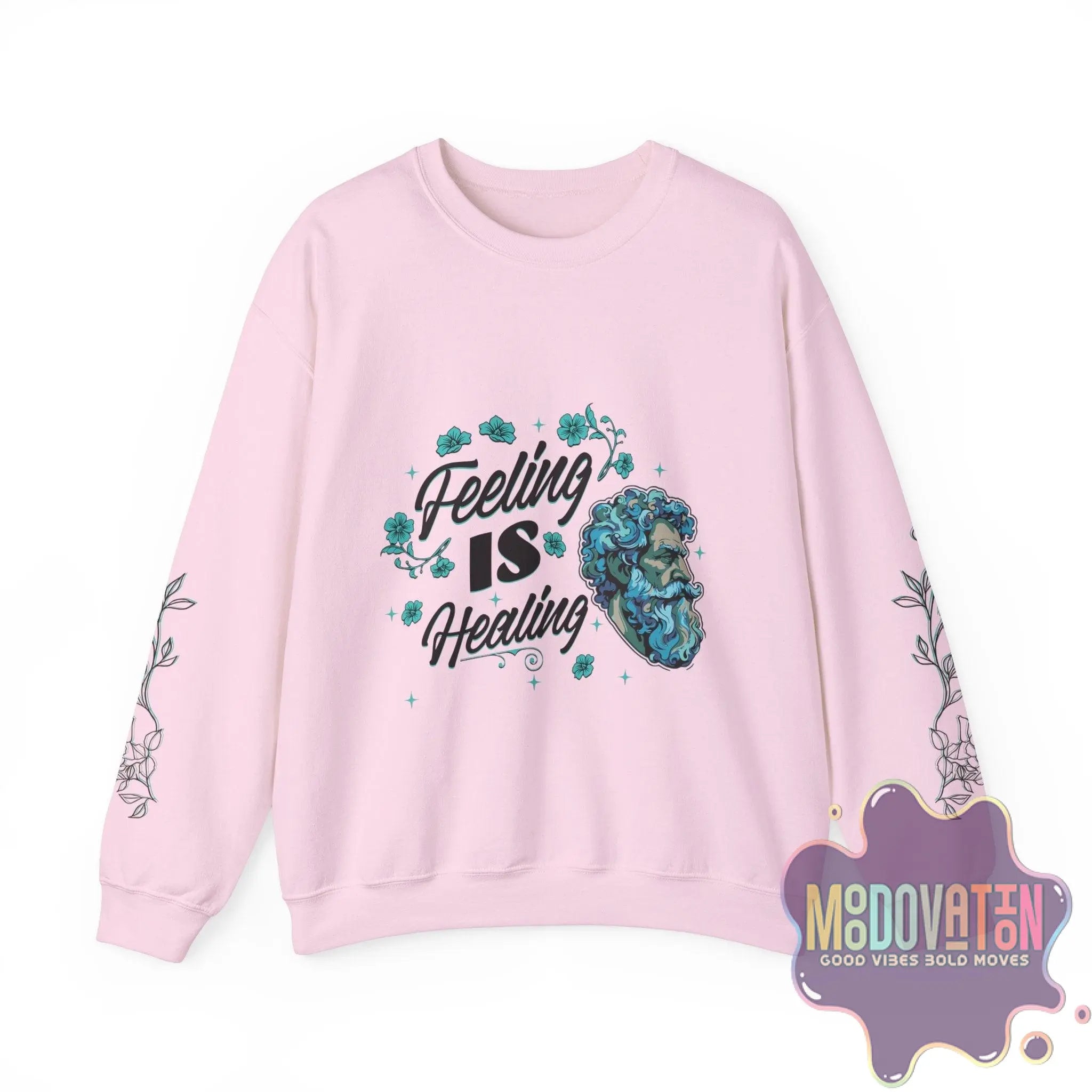Feeling Is Healing Unisex Heavy Blend Crewneck Sweatshirt - MOODOVATION