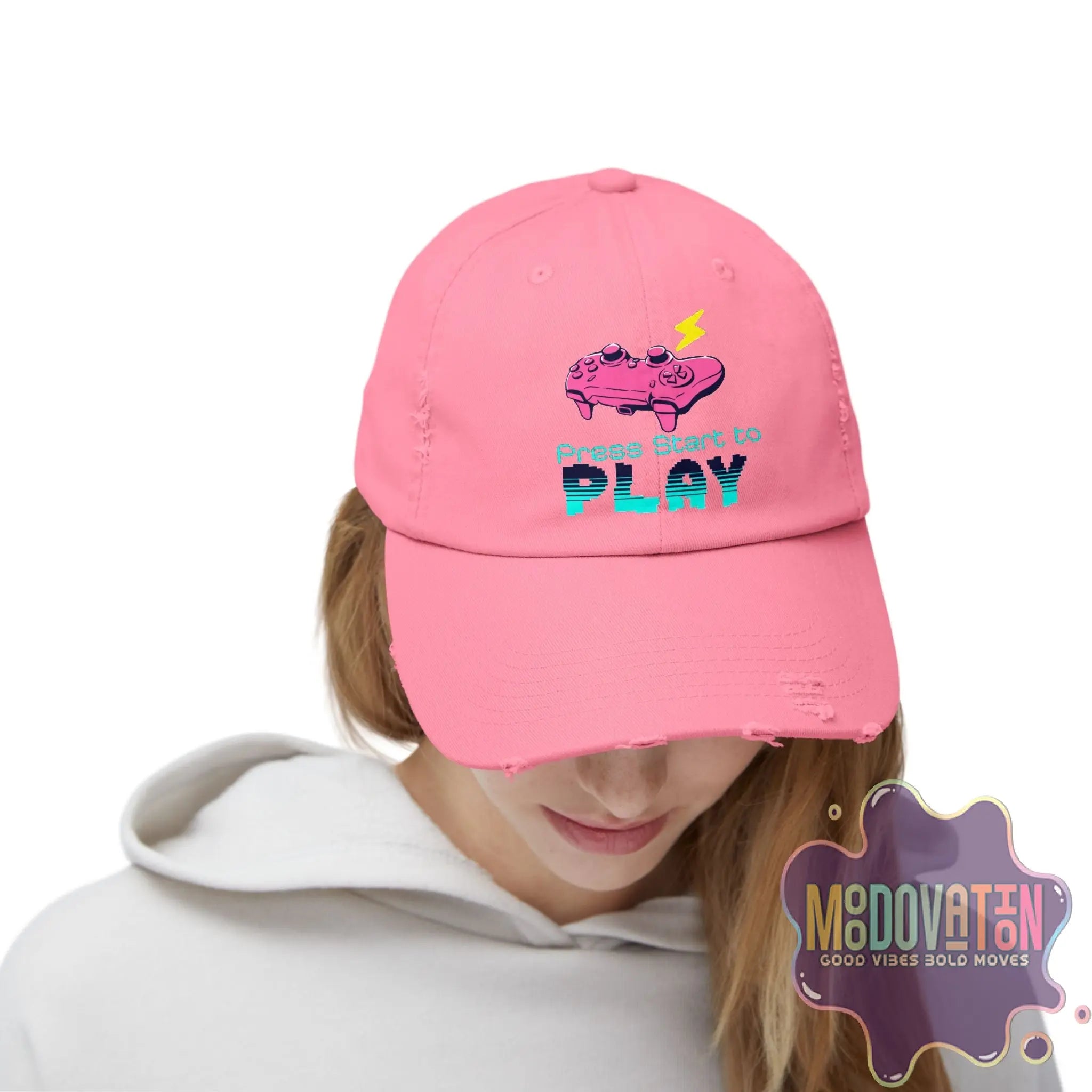 Game Over - Unisex Distressed Vintage Hat - MOODOVATION