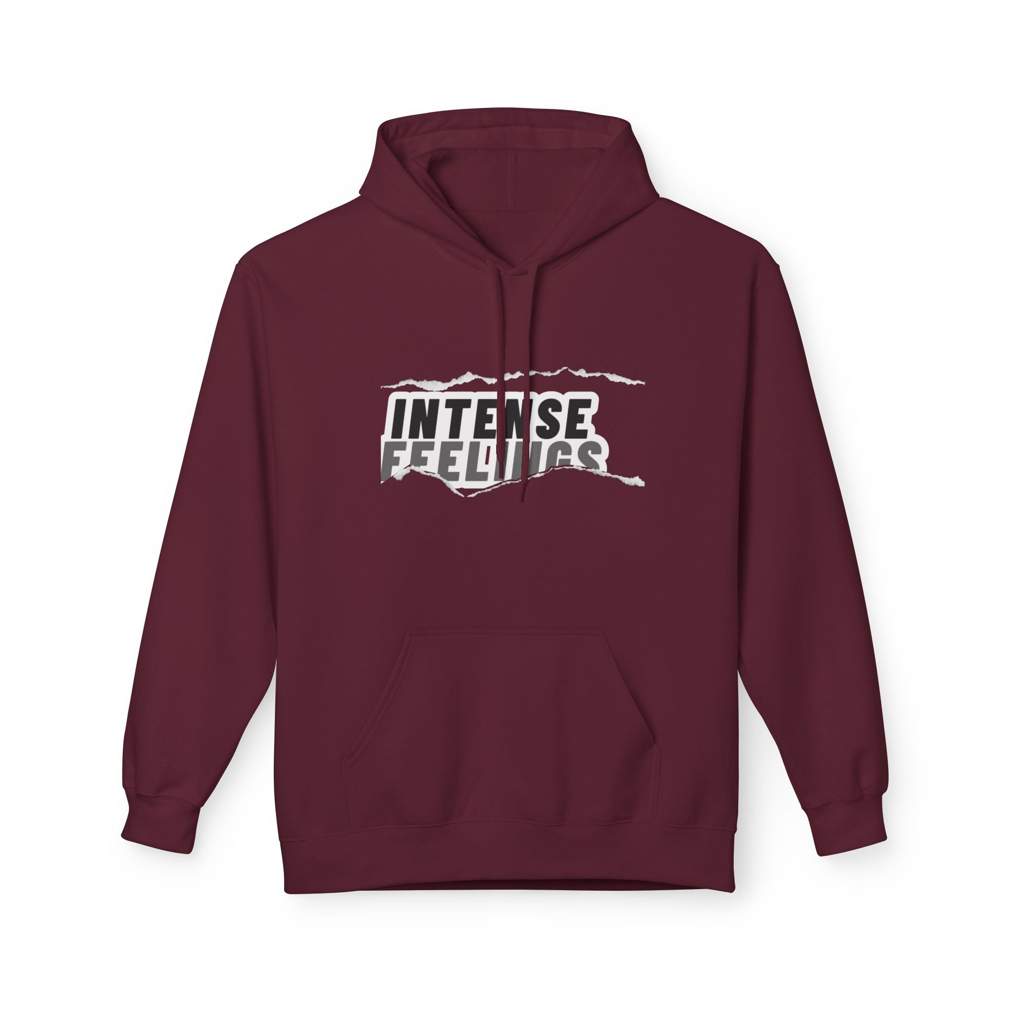 Intense Feelings Unisex Midweight Hoodie - Grey Print