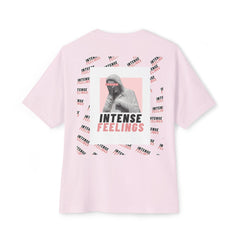 Intense Feelings – Rose Pink Print Unisex Oversized Tee