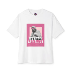 Intense Feelings – Pink Print Unisex Oversized Tee