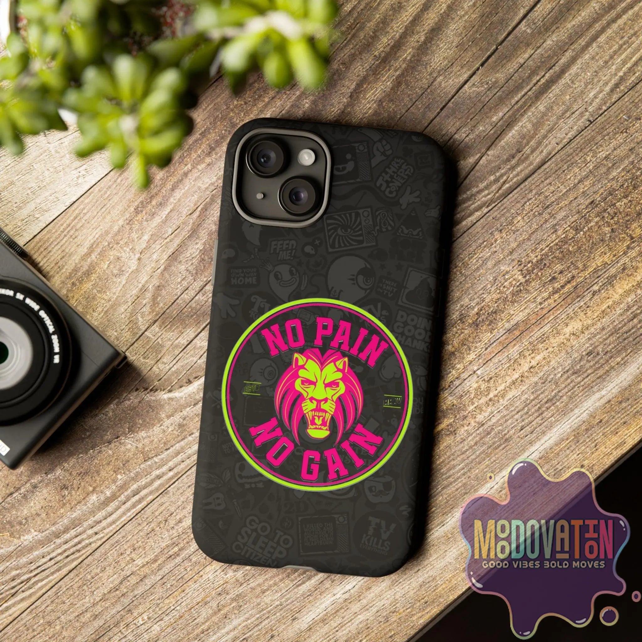 No Pain No Gain Phone Case - Black - MOODOVATION