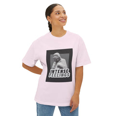 Intense Feelings – Grey Print Unisex Oversized Tee