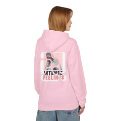 Intense Feelings Unisex Midweight Hoodie - Rose Pink Print