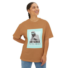 Intense Feelings – Cyan Print Unisex Oversized Tee