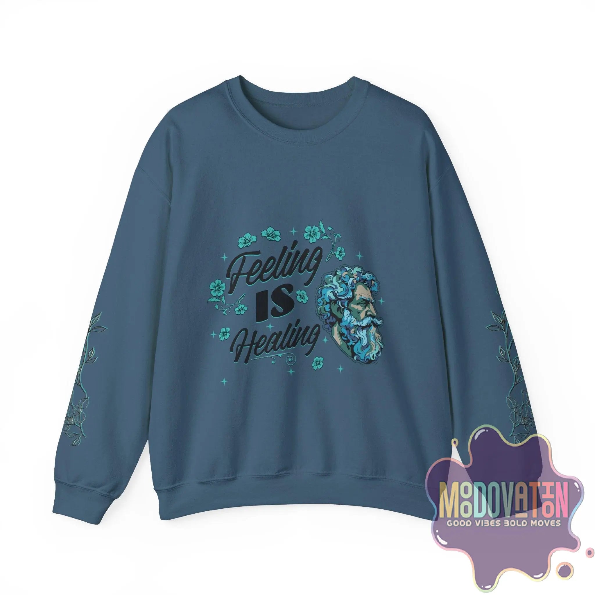 Feeling Is Healing Unisex Heavy Blend Crewneck Sweatshirt - MOODOVATION