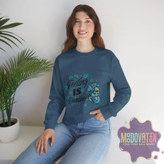 Feeling Is Healing Unisex Heavy Blend Crewneck Sweatshirt - MOODOVATION