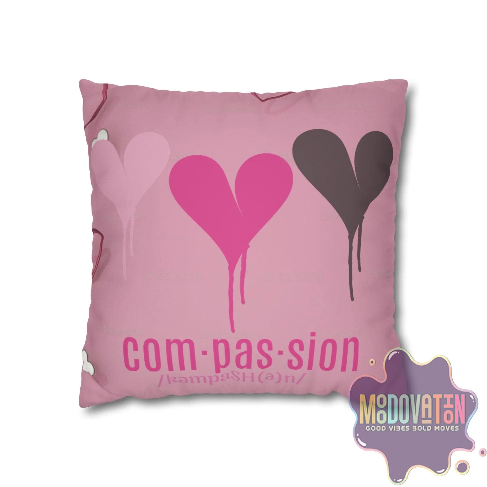 Compassion Faux Suede Square Pillowcase - MOODOVATION