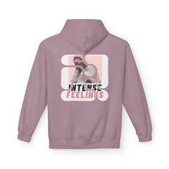 Intense Feelings Unisex Midweight Hoodie - Rose Pink Print