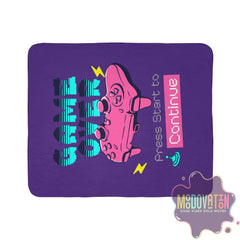 Game Over Fleece Sherpa Blanket - Deep Purple - MOODOVATION