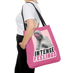 Intense Feelings Tote Bag - Pink Print